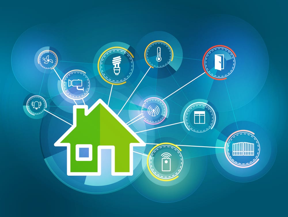 illustration of icons symbolizing the smart home